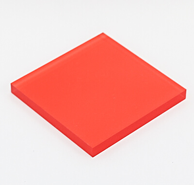 カラーステージ 片面マット オレンジカラー 板厚(10ミリ)100mm×100mm