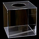 アクリル抽選ボックス(透明) 板厚(3ミリ)幅(200ミリ)奥行き(200ミリ)高さ(200ミリ)投入口(外径120ミリ)