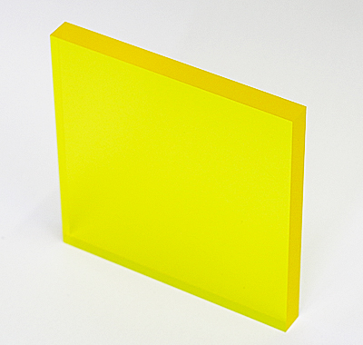 アクリルカラーステージ片面マット(レモン)板厚(10ミリ)100×100