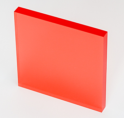 アクリルカラーステージ片面マット(オレンジ)板厚(10ミリ)100×100