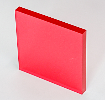 アクリルカラーステージ片面マット(カーマイン)板厚(10ミリ)100×100