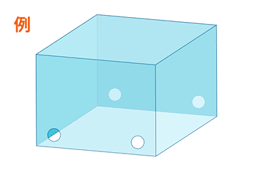 穴あけ加工の例