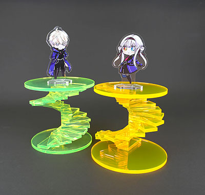 【規格】アクリル_スパイラル展示台　板厚5mm