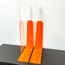 カウンターMカラースタンド カナセライト1450オレンジマダー 板厚(3mm)高さ:600mm×幅:400mm(キャスト板) 同色2個