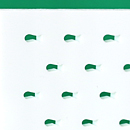 オリジナル アクリルパンチングボード 白(押出し)(魚型穴) 板厚(3ミリ)450×600 穴サイズ(縦3ミリ、横6ミリ)穴ピッチ(13ミリ/15ミリ)