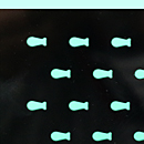 オリジナル アクリルパンチングボード 黒(押出し)(魚型穴) 板厚(3ミリ)450×600 穴サイズ(縦3ミリ、横6ミリ)穴ピッチ(13ミリ/15ミリ)