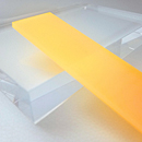 スター・レジン 蓄光アクリル板 ST-CK-OY(キャスト)(色:オレンジ 発光色:イエロー)板厚(3ミリ) 194×350