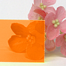 塩ビ板 カラー 透明 カピロンK-7210 オレンジ 板厚(1ミリ)300×450